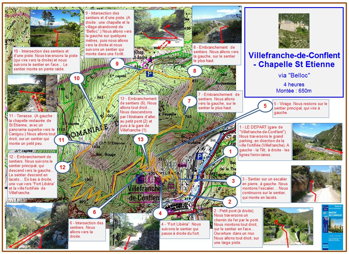 Villefranche - St-Etienne (itinéraire) carte
