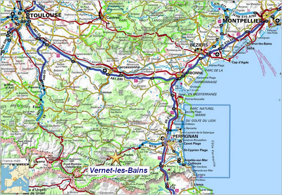 Vernet-les-Bains, situation